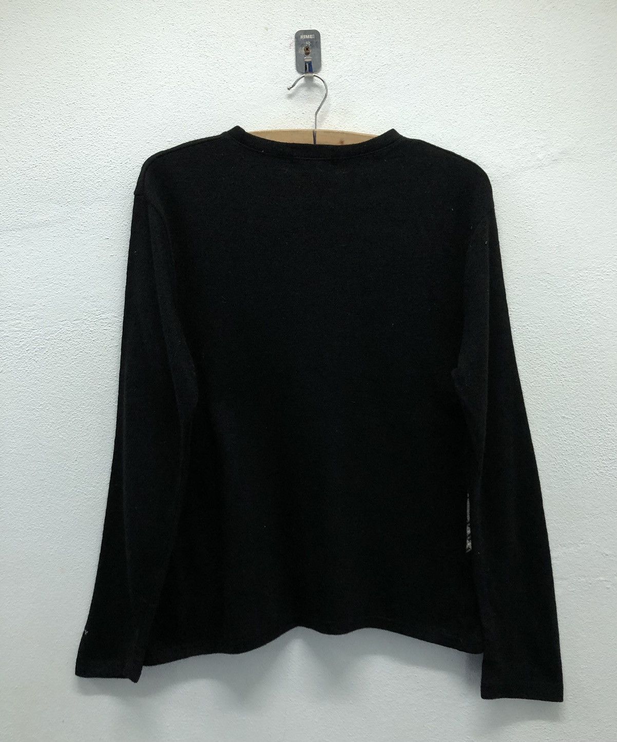 Burberry × Vintage Burberry London Long Sleeve Top Black with Nova Check Accent Size US M / EU 48-50 / 2 - 2 Thumbnail