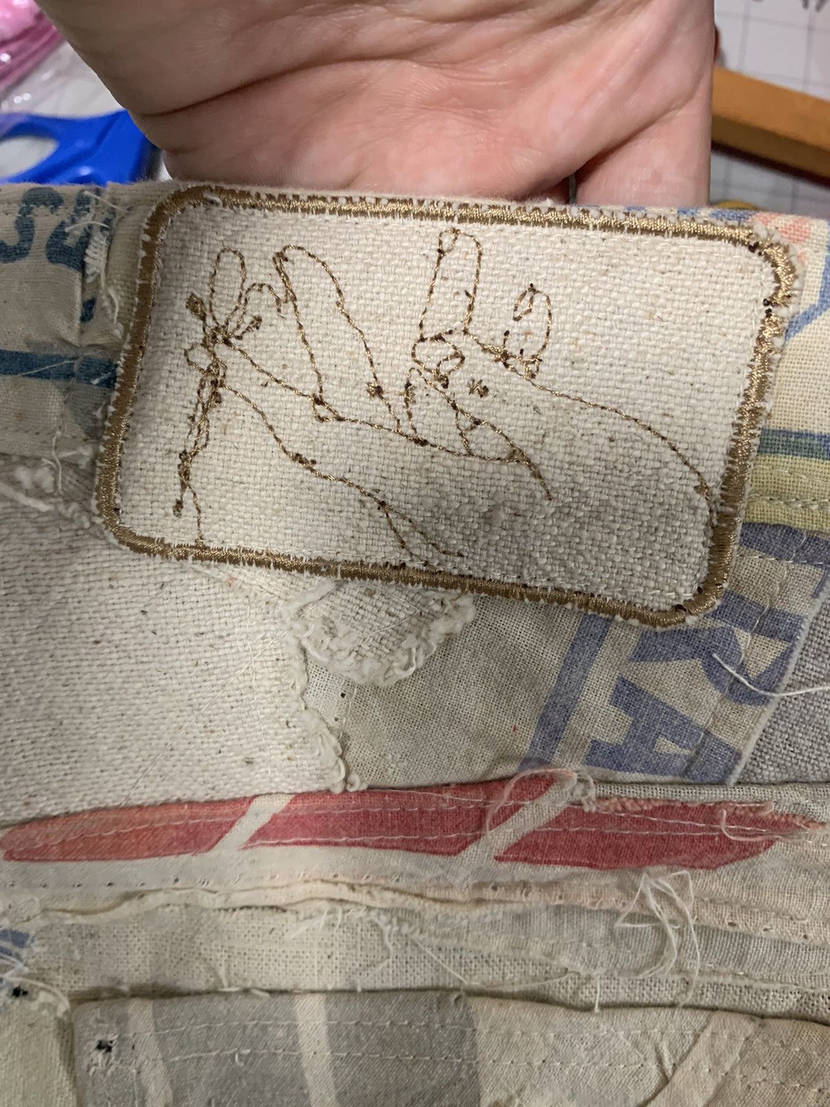 Vintage Bizzrad Country Patchwork Jeans Size US 35 - 5 Thumbnail