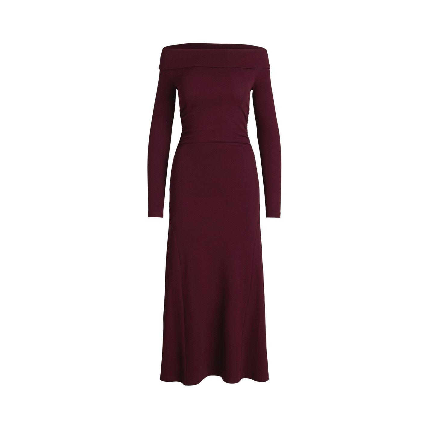 Lauren Ralph Lauren o1g2r1mq0825 Elowyn Midi Dress in Pinot Noir Size M / US 6-8 / IT 42-44 - 1 Thumbnail