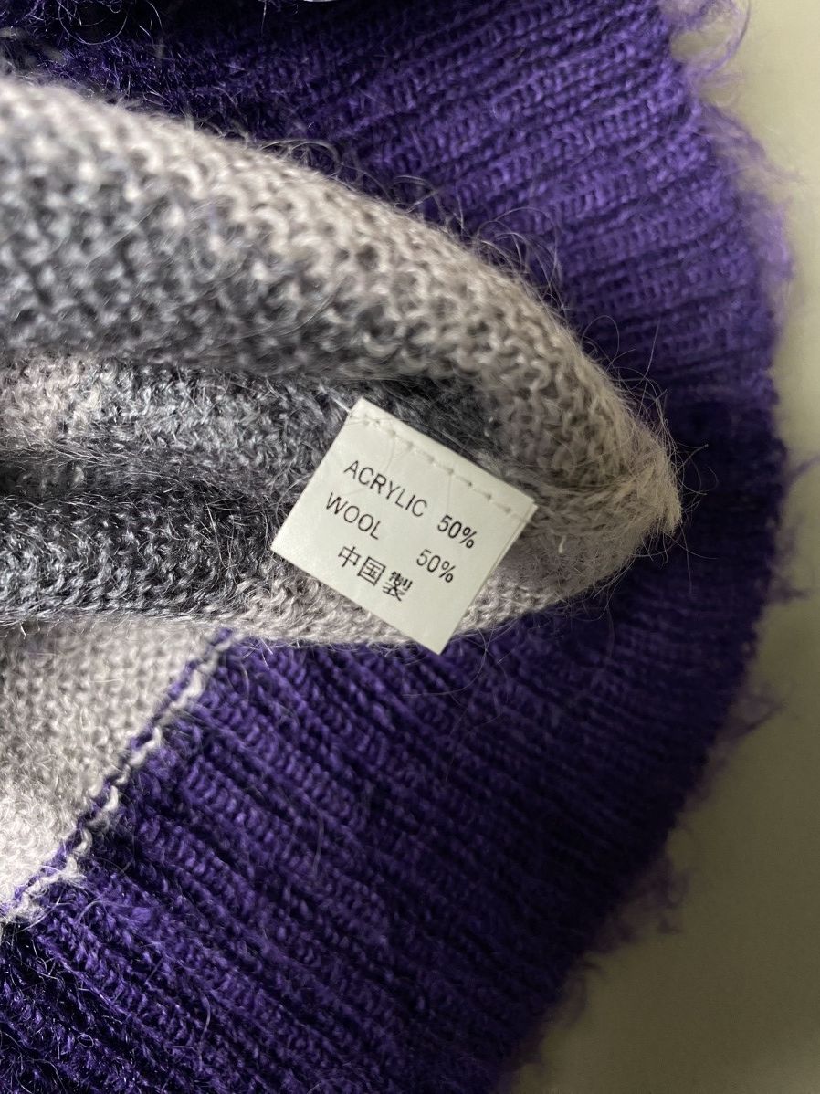 Hysteric Glamour × If Six Was Nine × Japanese Brand Ratrace Mohair Striped Knit Sweater Size US L / EU 52-54 / 3 - 6 Thumbnail