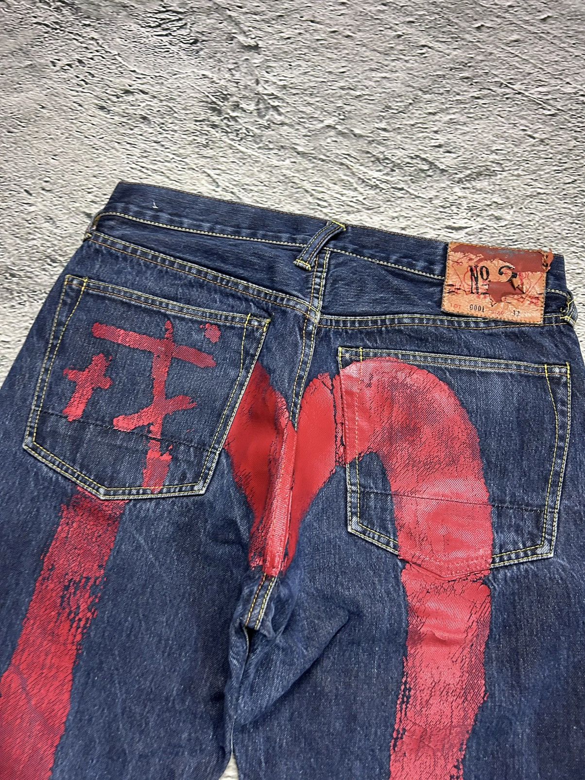 Evisu Evisu jeans daicock big logo red selvedge denim Size US 32 / EU 48 - 3 Thumbnail