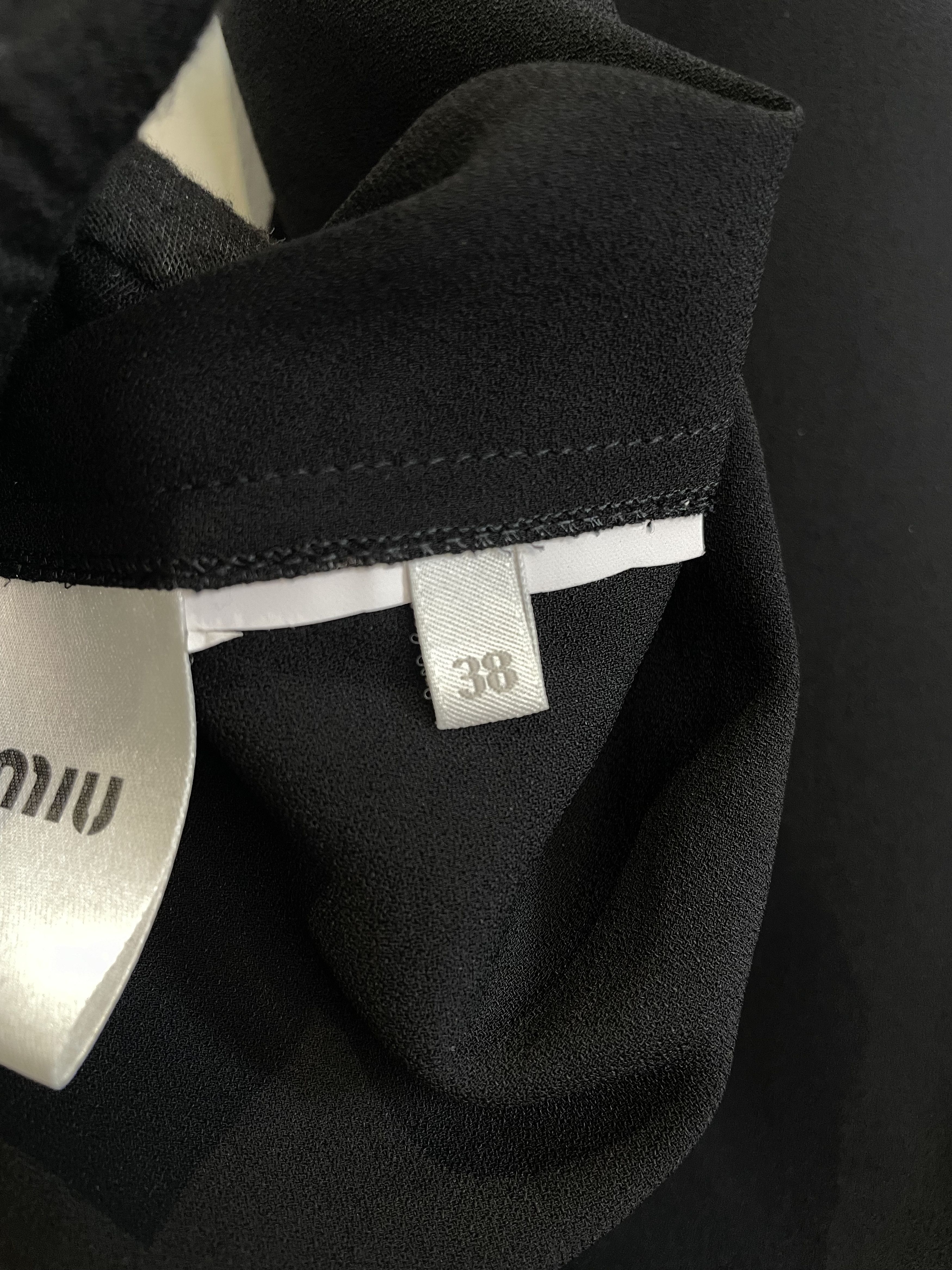 Miu Miu Black Lace Ruffle Embellishe Gothic Lolita Top | IT38 XSmall Size XS / US 0-2 / IT 36-38 - 10 Thumbnail