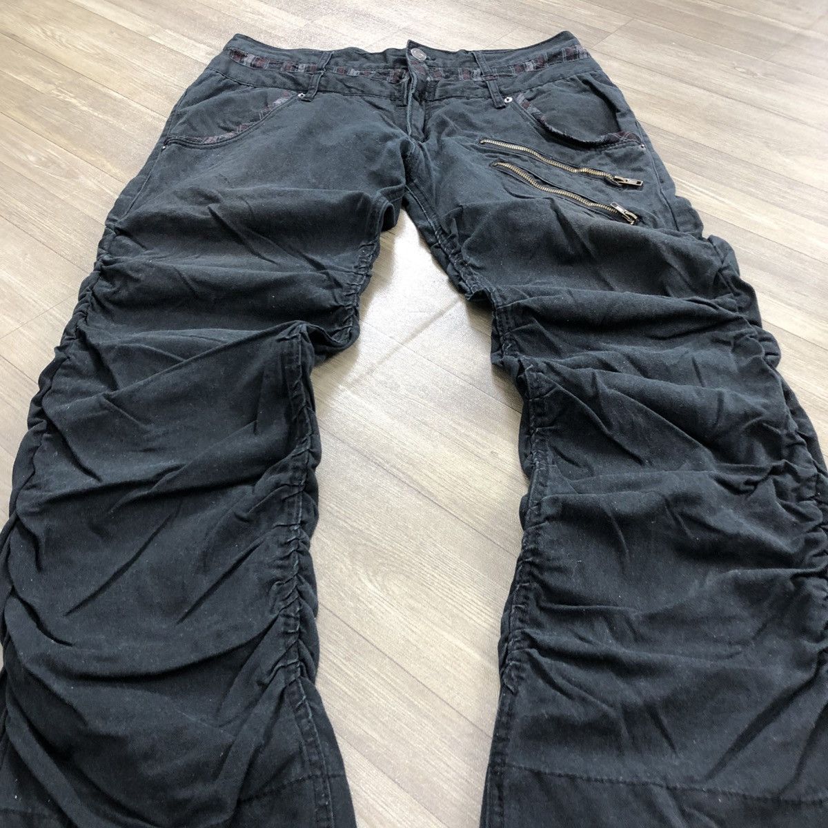 If Six Was Nine × Japanese Brand × Le Grande Bleu (L.G.B.) 🇯🇵 Japanese Double Waist Multi Zip Goa Gothic Style Pants Size US 35 - 2 Thumbnail