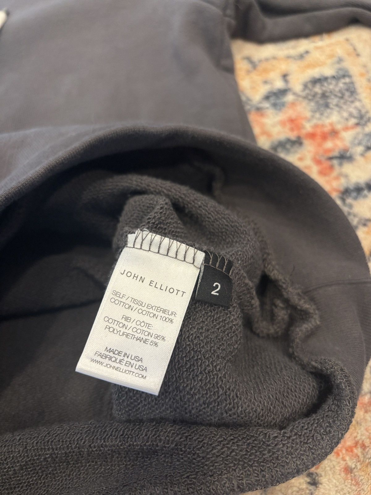 John Elliott John Elliott Beach Hoodie Charcoal Medium Size US M / EU 48-50 / 2 - 2 Thumbnail