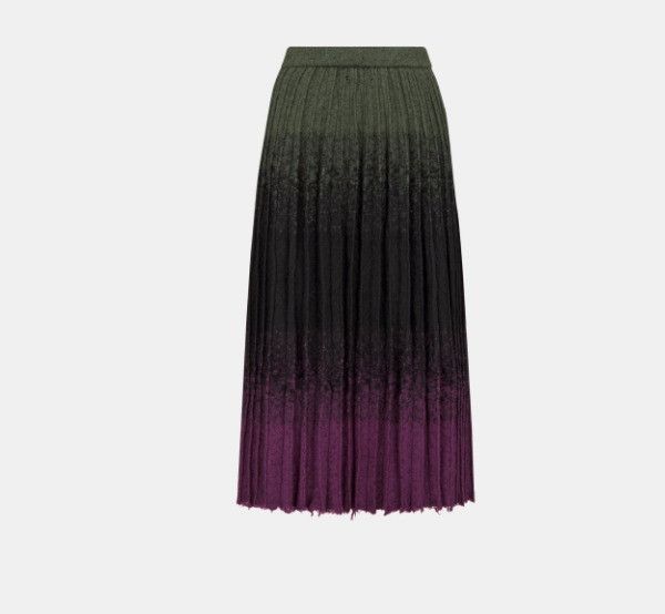 Dior o1w1db11124 Pleated Skirt in Gradient Pink & Purple Size 27" / US 4 / IT 40 - 2 Thumbnail