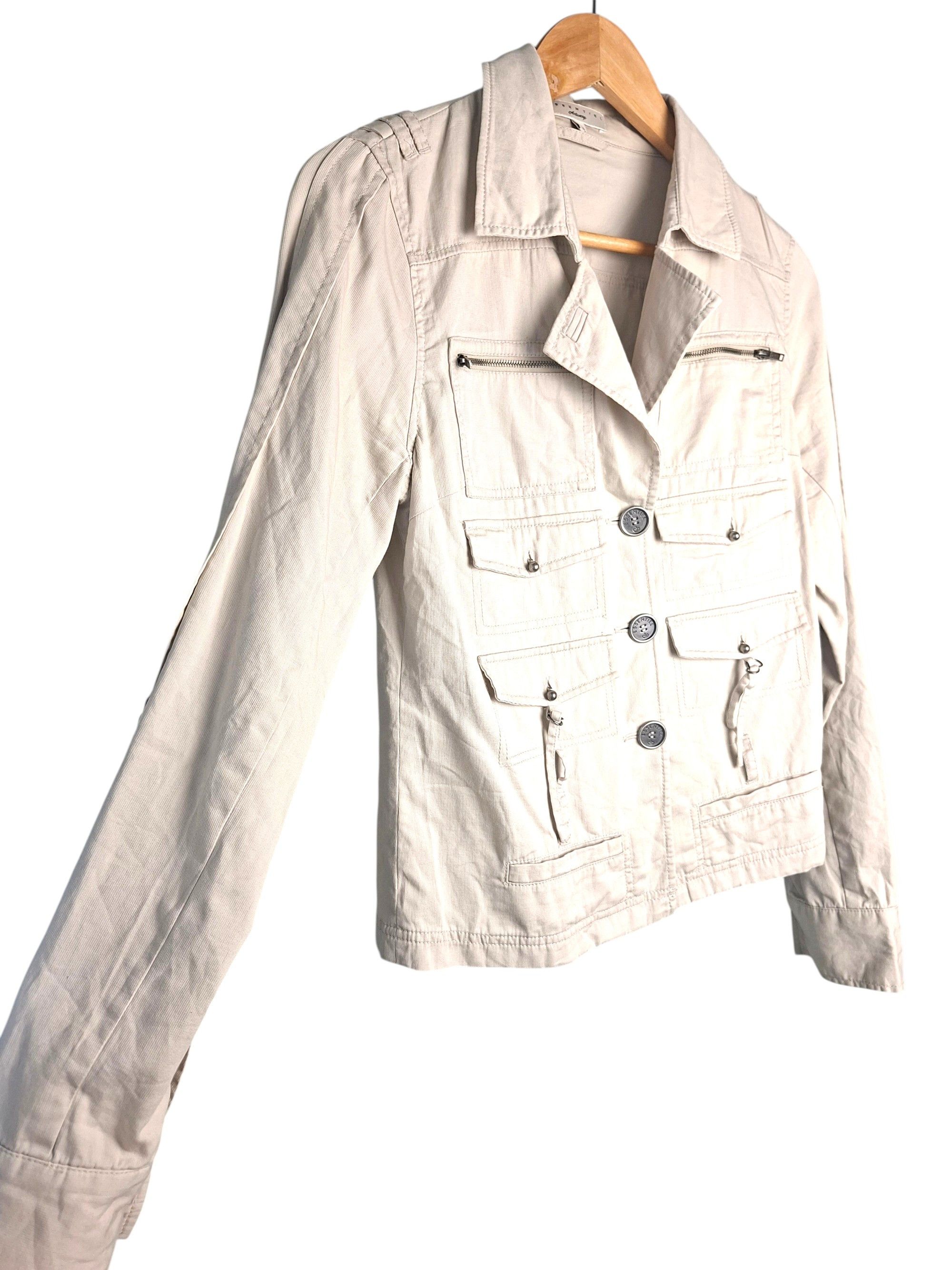 Essentiel Antwerp ESSENTIEL ANTWERP Linen Blend Safari Utility Jacket Beige Size S / US 4 / IT 40 - 2 Thumbnail