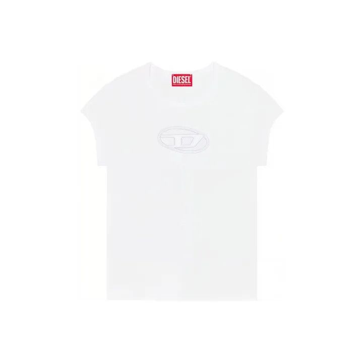 Diesel Diesel Oval-D Embroidered Short Sleeve T-Shirt 0079 Size S / US 4 / IT 40 - 1 Thumbnail