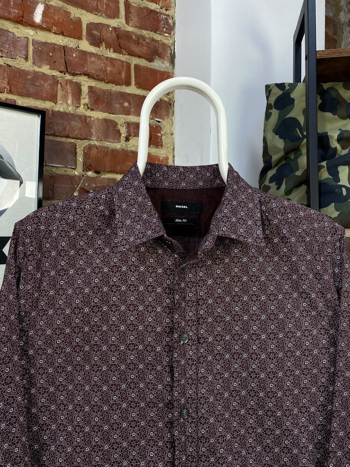 Diesel Diesel Geometric Printed Long Sleeve Shirt Size US M / EU 48-50 / 2 - 2 Thumbnail