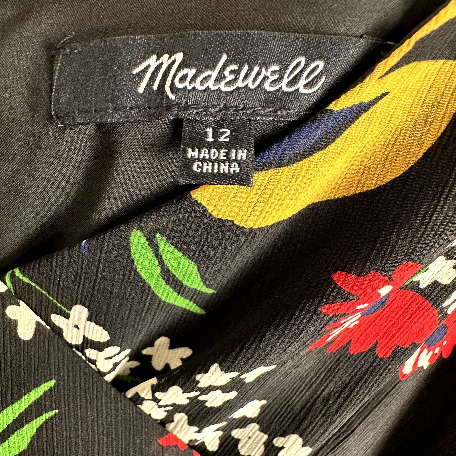 Madewell Madewell Ruffle-Strap Wrap Black SunDress in Black Orchid 12 Size XL / US 12-14 / IT 48-50 - 5 Thumbnail