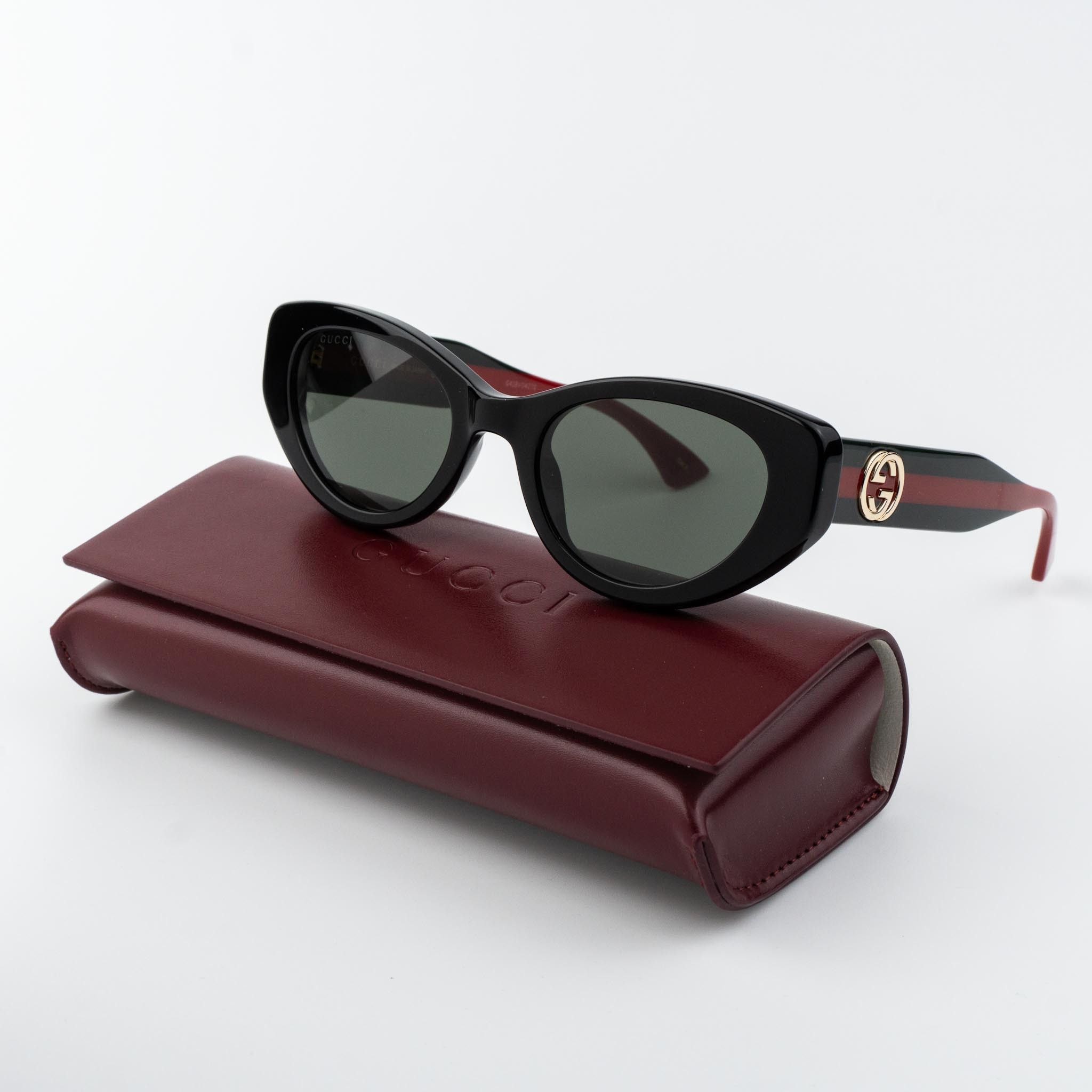 Gucci Women Sunglasses Black Nude Pink Grey Square GG1338S 006 NEW AUTHENTIC Gucci GG1557SK 001 Sunglasses Black Crystal/Grey Rectangle  main image 3
