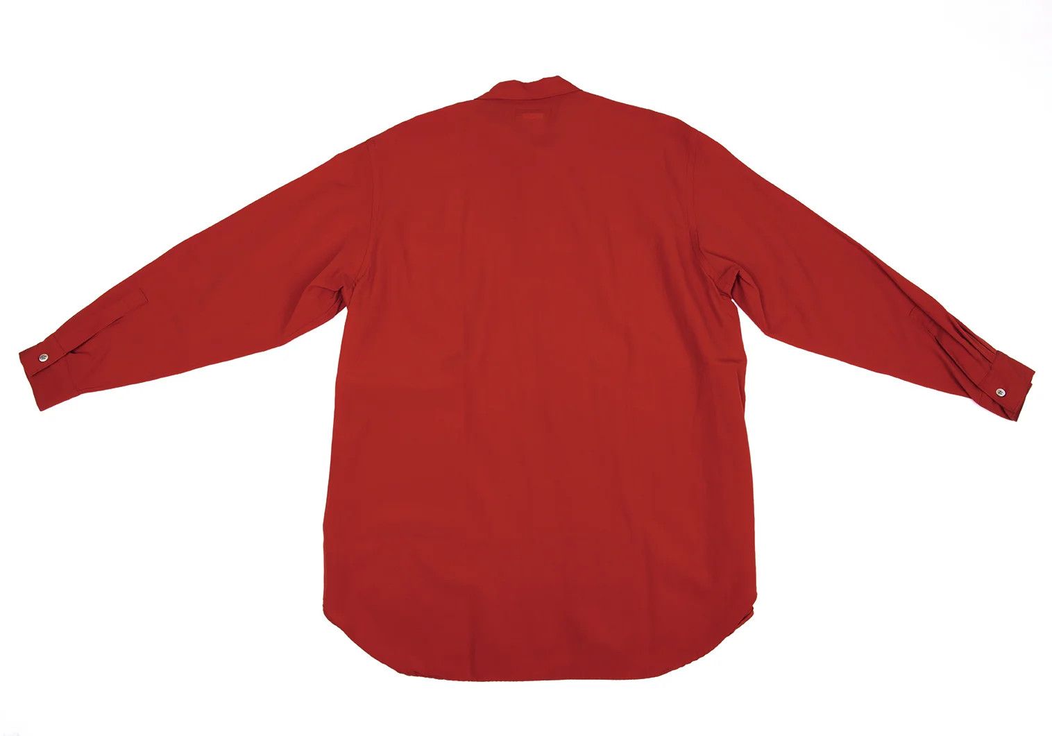 Yohji Yamamoto Yohji Yamamoto Wool Open Collar Shirt Red M Size US M / EU 48-50 / 2 - 11 Thumbnail