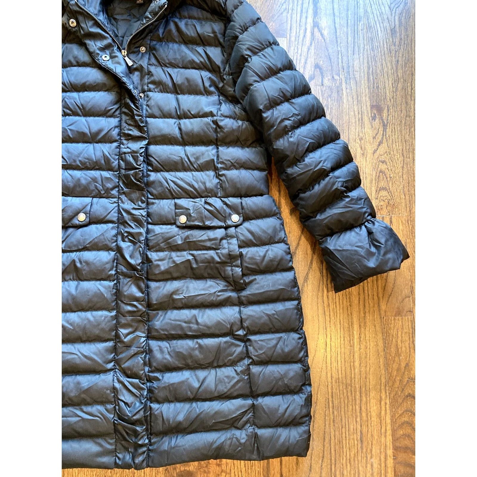 Brooks Brothers Brooks Brothers Parka Jacket Hooded Duck Down Black Womens Size 12 Puffer Size XL / US 12-14 / IT 48-50 - 3 Thumbnail
