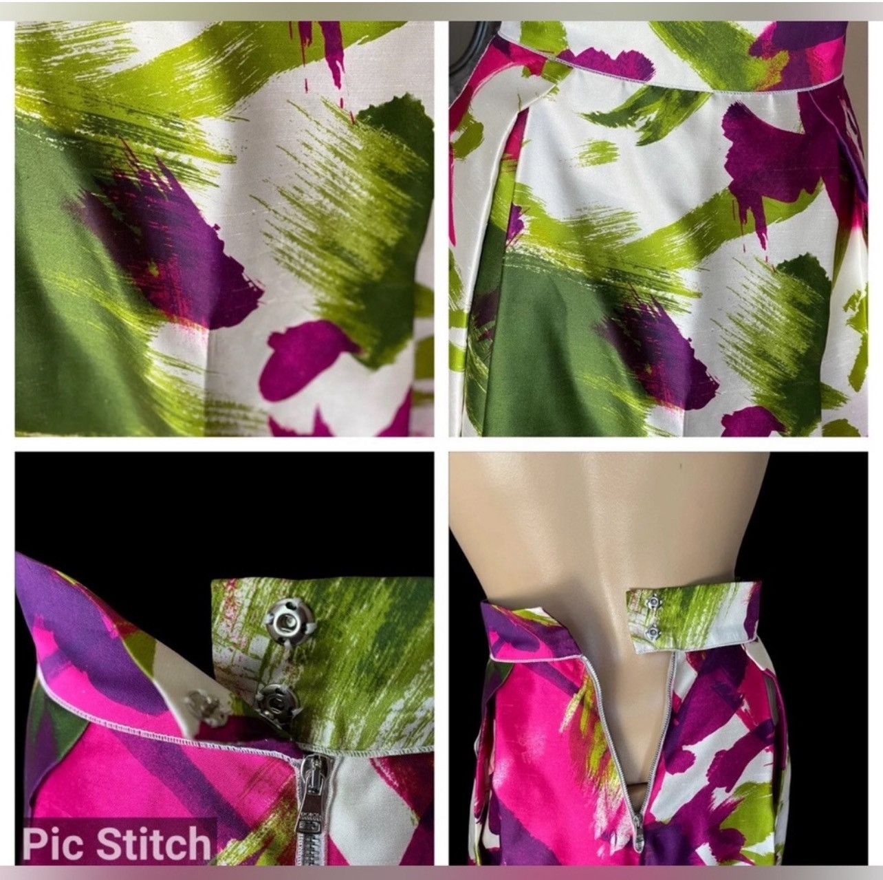 Dolce & Gabbana DOLCE & Gabbana Runway 2008 Abstract Floral Midi Skirt Size 27" / US 4 / IT 40 - 6 Thumbnail