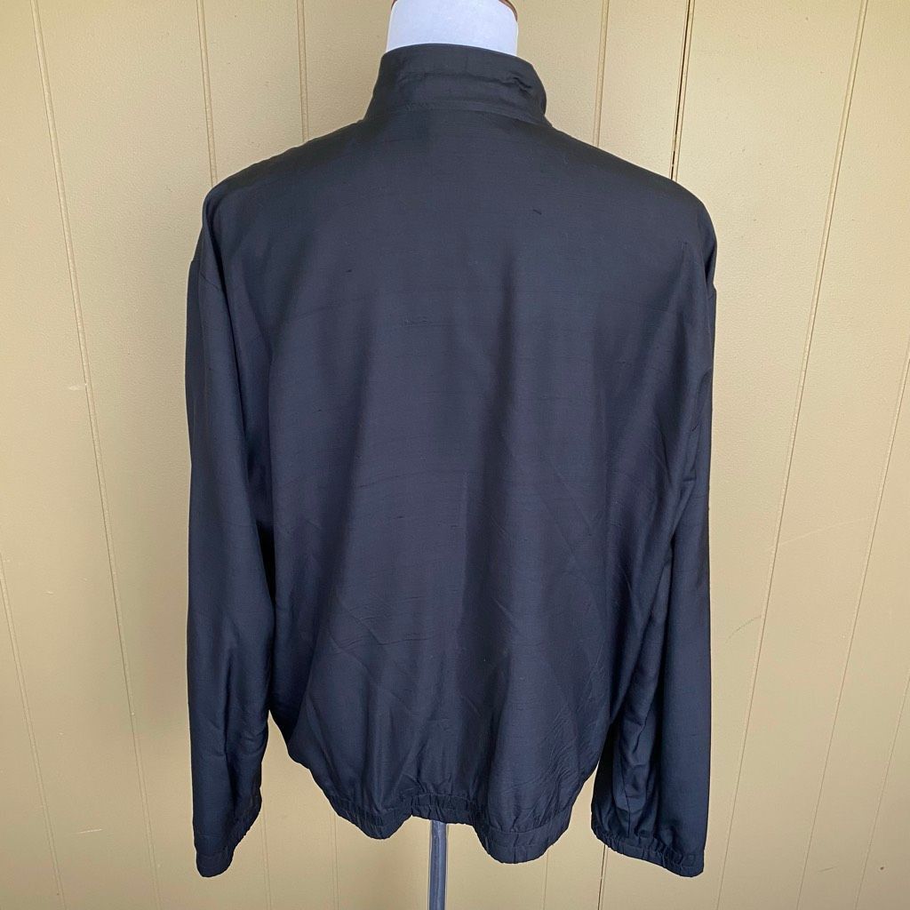 Other Bocci women XL 100% silk full zip jacket w/mock collar black Size XL / US 12-14 / IT 48-50 - 8 Thumbnail