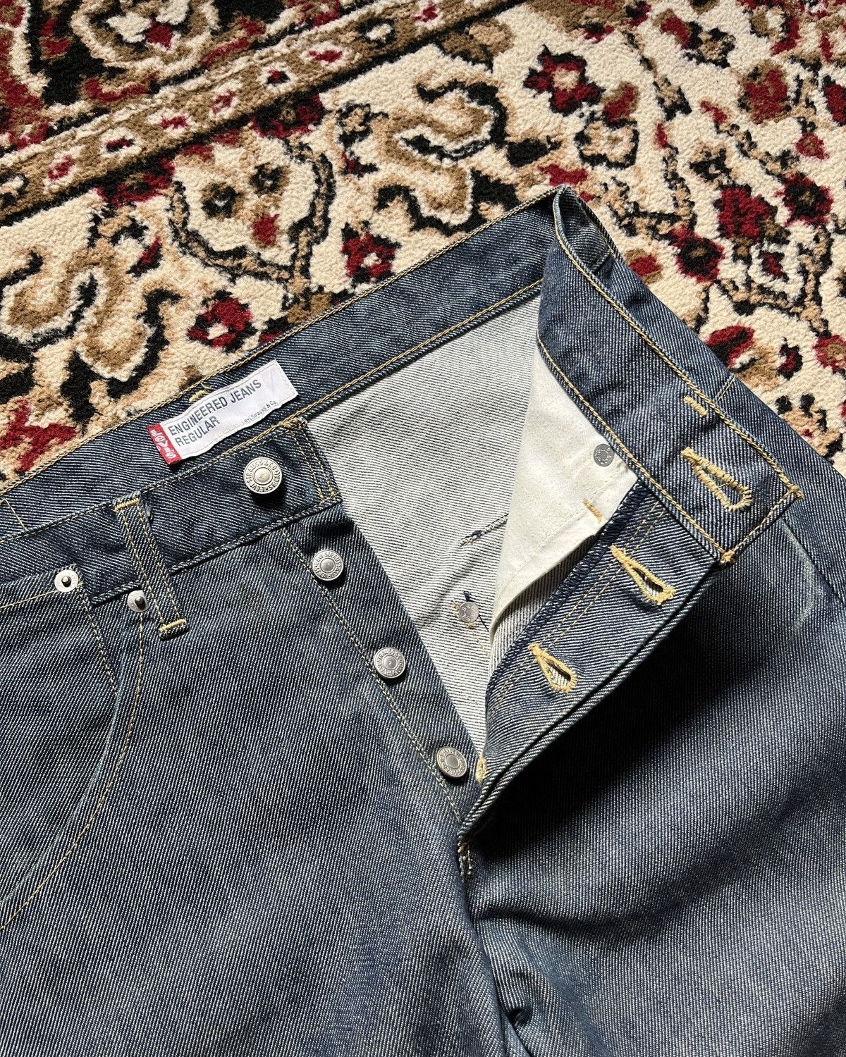 Levi's 2000’s Levi’s Engineered Raw Indigo Jeans Size US 30 / EU 46 - 8 Thumbnail