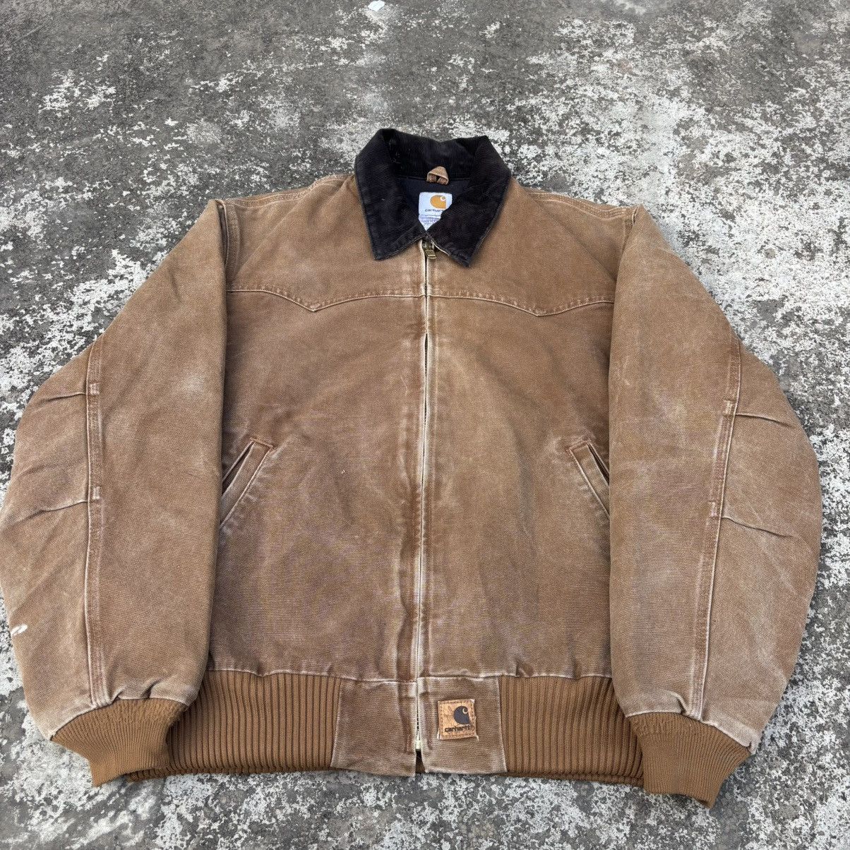 Carhartt Vintage Carhartt Santa fe jacket Sun-faded J14 BRN Size US L / EU 52-54 / 3 - 3 Thumbnail
