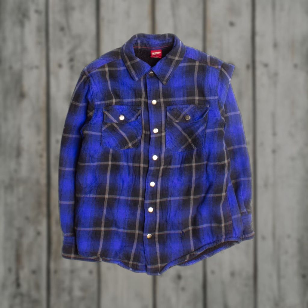 Vintage VINTAGE Arizona Shirt Jacket Small Blue Plaid Flannel Button-Up 2000s Womens/Mens Size US S / EU 44-46 / 1 - 1 Thumbnail