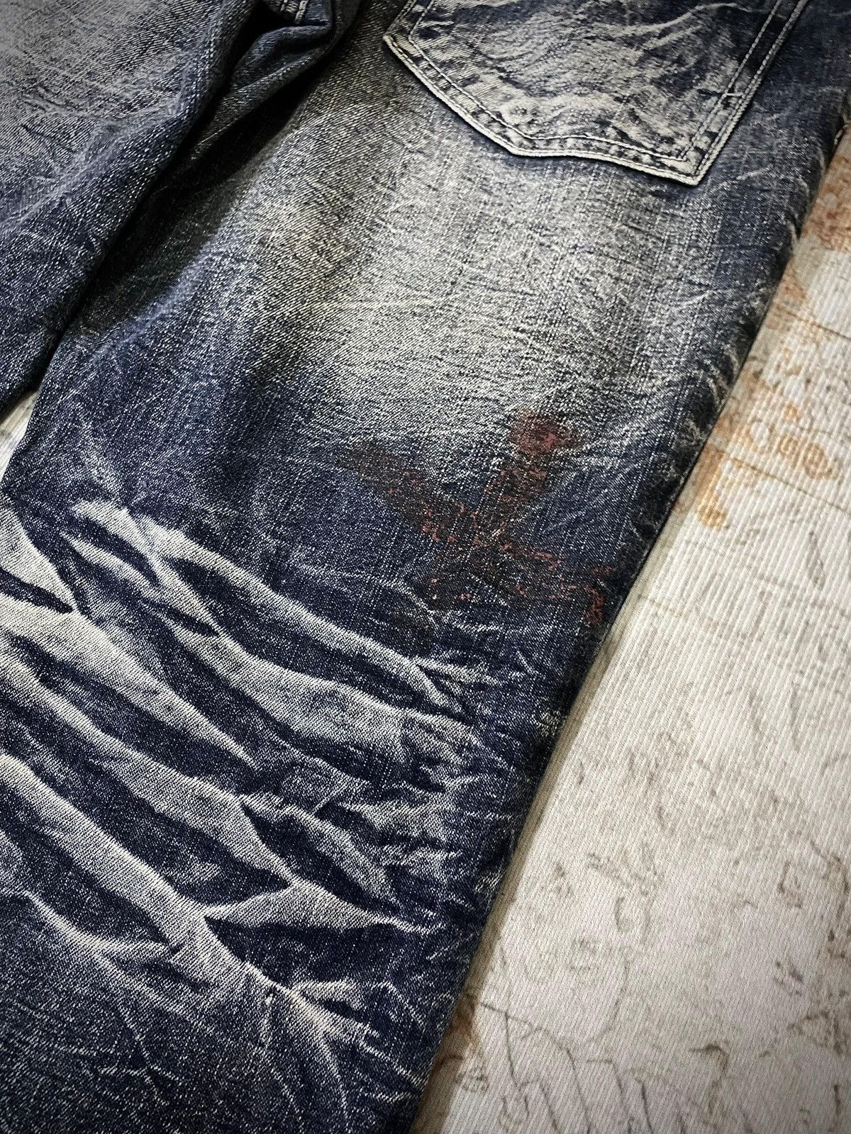 LOWBOX 2000s LOWBOX DISTRESSED JEANS DENIM Size US 31 - 5 Thumbnail