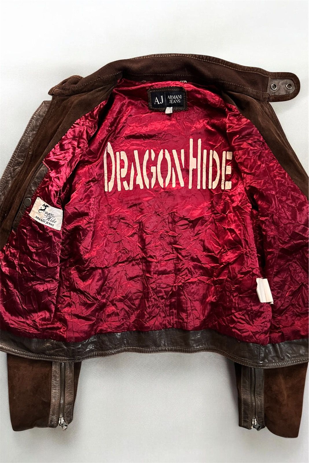 Armani FW1998 Armani Dragon Hide Leather Skin Jacket Size US L / EU 52-54 / 3 - 4 Thumbnail