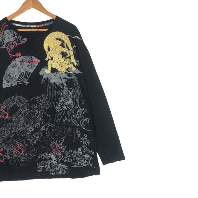 Japanese Brand Vintage Japanese Brand Style Sukarjan Dragon L/S T-shirt Size US L / EU 52-54 / 3 - 3 Thumbnail