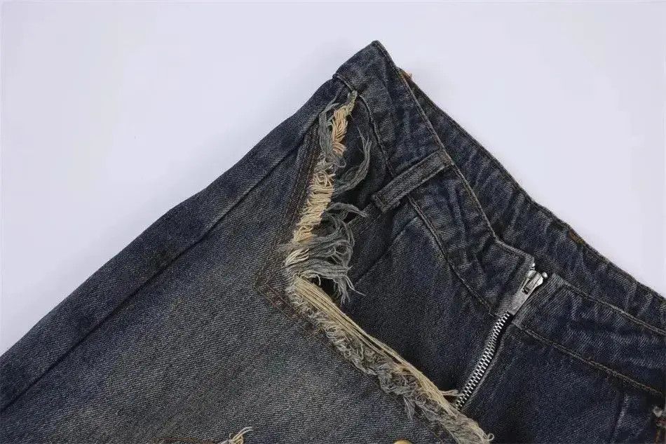 Japanese Brand Sticking Pentagram straight star jeans Size US 32 / EU 48 - 3 Thumbnail