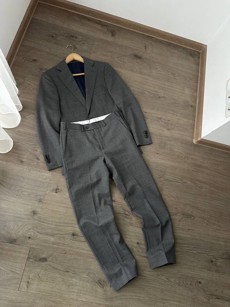 Suitsupply × Vintage Vintage Suitsupply Brescia Spalla Ferrara Gray Mens 42 Suit Size 42S - 4 Thumbnail