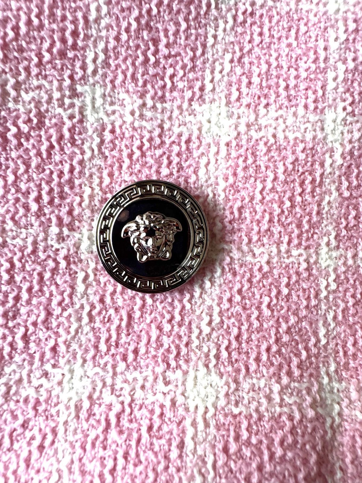 Versace Versace Pink Tweed Mini Skirt Medusa Buttons – Size IT 38 Size 26" / US 2 / IT 38 - 5 Thumbnail