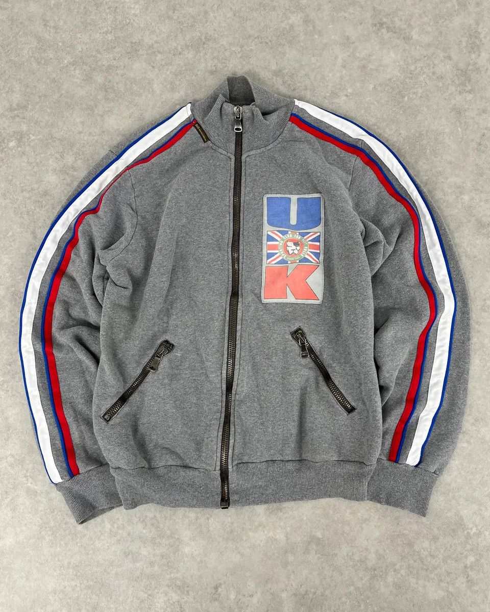 Dolce & Gabbana AW2004 Dolce & Gabbana UK Flag Team Grey Zip-up Sweater Size US S / EU 44-46 / 1 - 1 Thumbnail