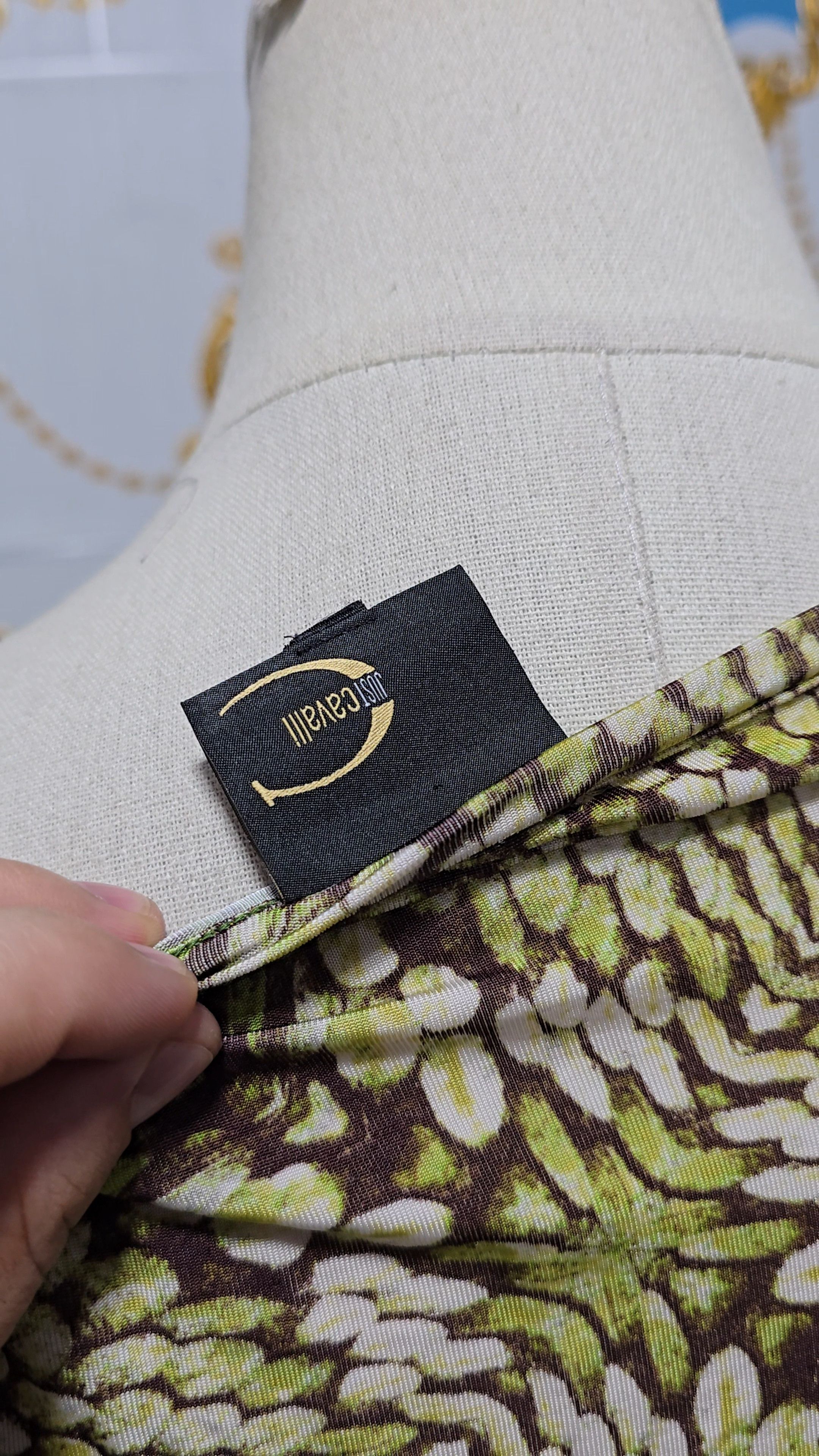 Just Cavalli Just Cavalli vintage scoop-neck,green and brown animal print Size L / US 10 / IT 46 - 9 Thumbnail