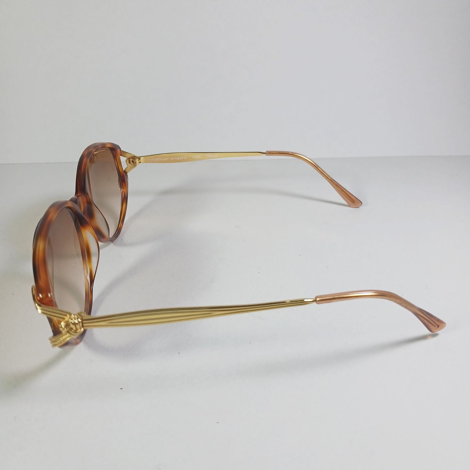 Emanuel Ungaro × Persol Emanuel Ungaro U580 Havana Brown/Gold Sunglasses Persol Made Size ONE SIZE - 7 Thumbnail