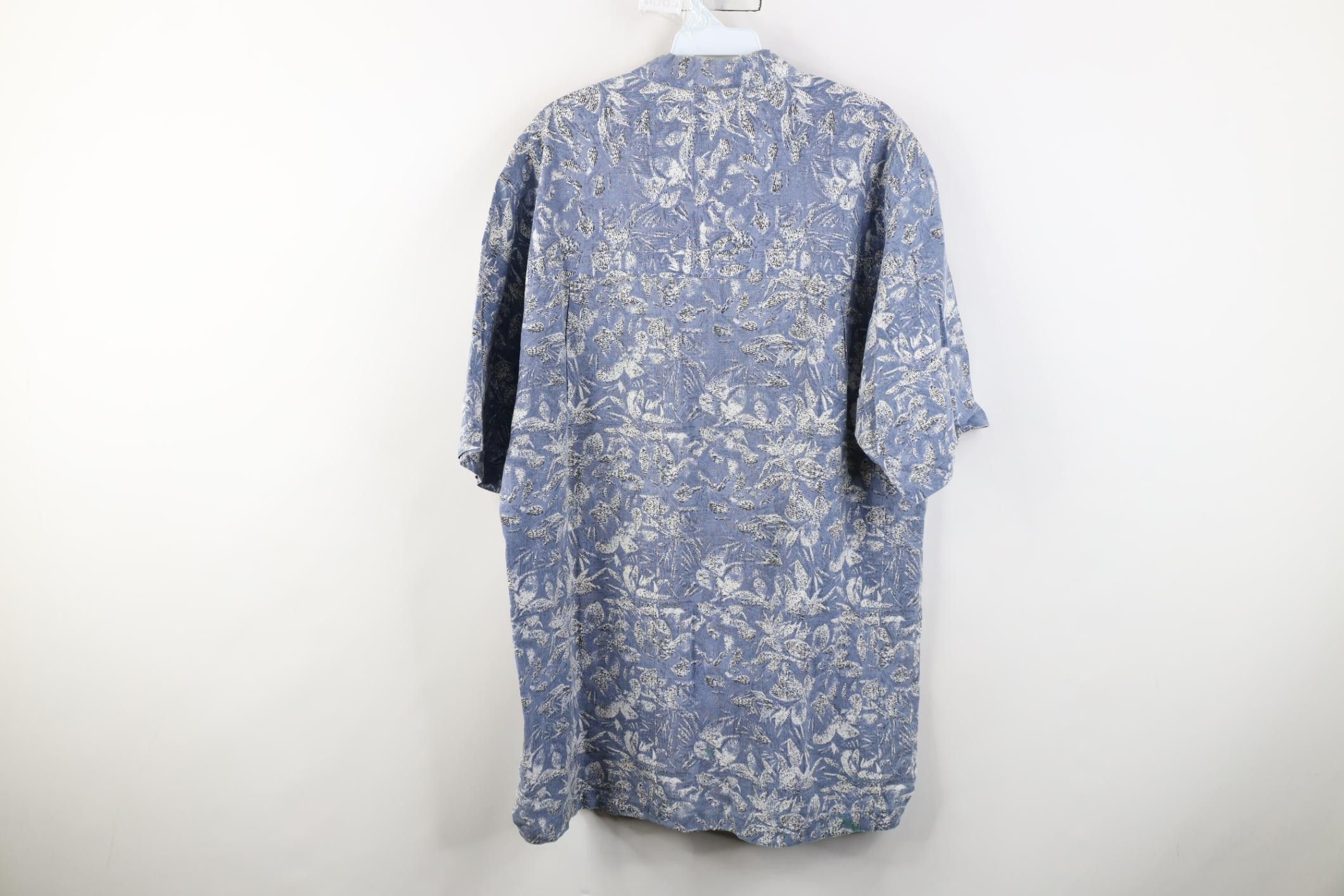 Vintage Vintage 90s Streetwear Flower Beach Hawaiian Button Shirt Size US L / EU 52-54 / 3 - 11 Thumbnail