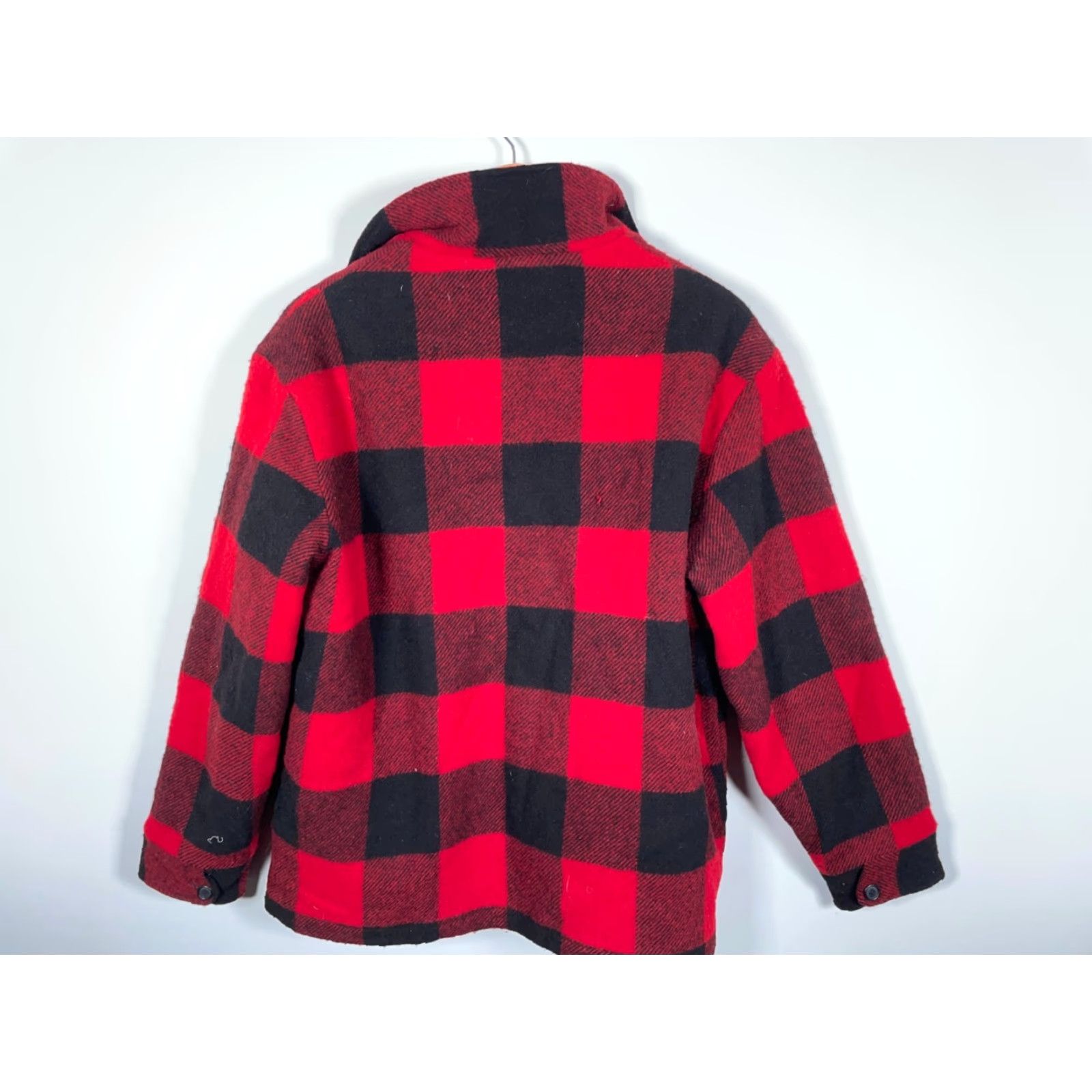 SafTbak VINTAGE SafTbak Wool Sherpa Lined Jacket Mens Large Red Buffalo Plaid Hunting USA Jacket Size US L / EU 52-54 / 3 - 2 Thumbnail