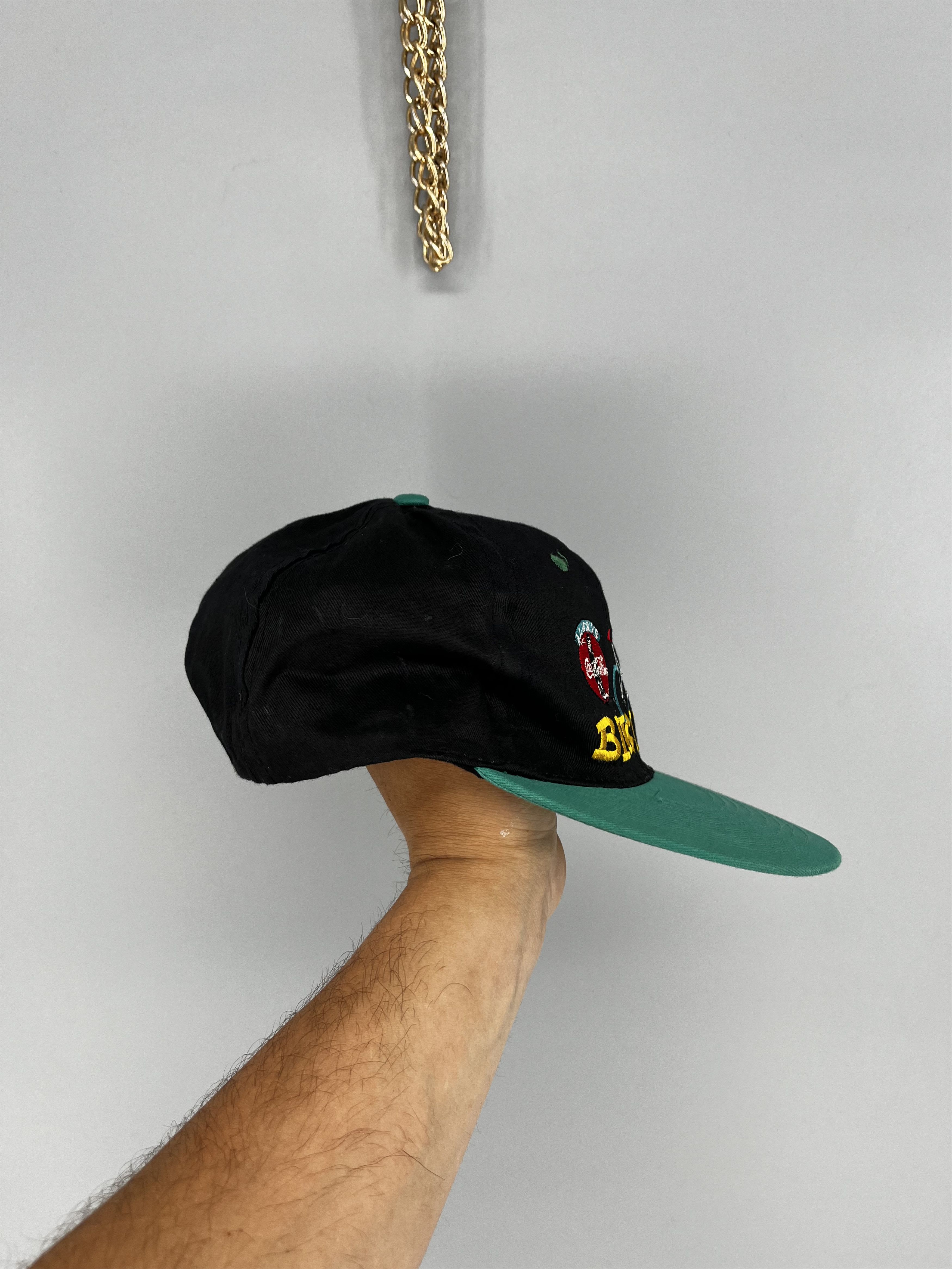 Coca Cola Vintage COCA-COLA Biking Cap One Size Black Green Big Log Size ONE SIZE - 2 Thumbnail