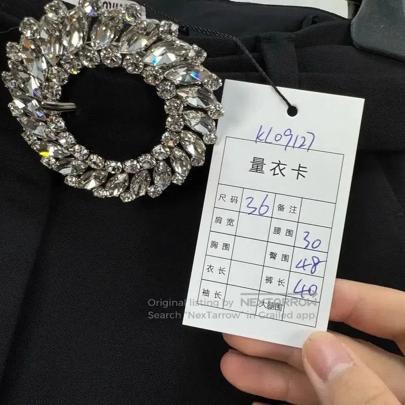 Miu Miu Miu Miu Black Wool Logo Summer Shorts . Size 23" - 7 Thumbnail