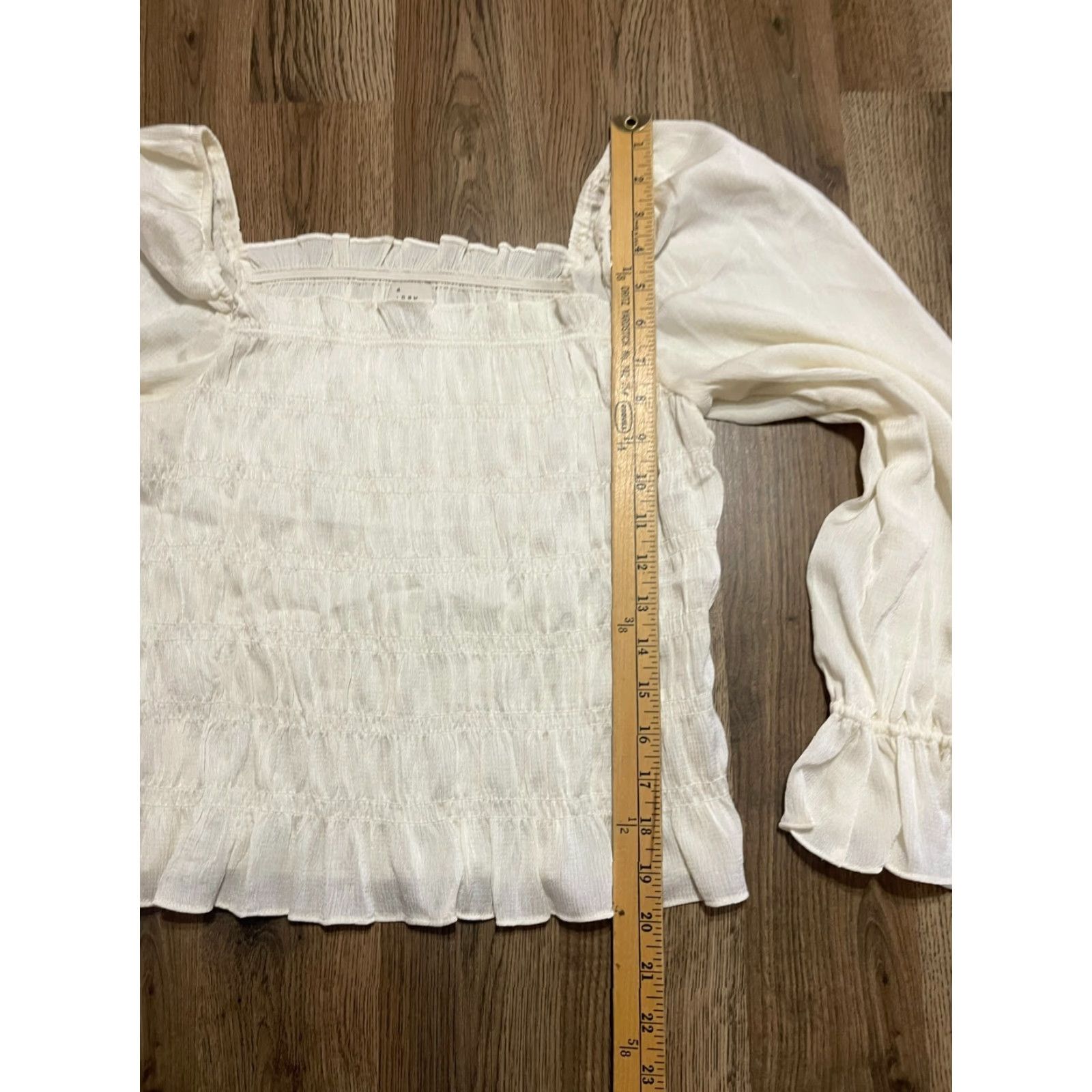 Vintage A New Day Shirt Women's Size Medium White Long Sleeve Square Neck Shirt Womens Medium White Long Sleeve Square Neck A New Day Shirt Size M / US 6-8 / IT 42-44 - 6 Thumbnail