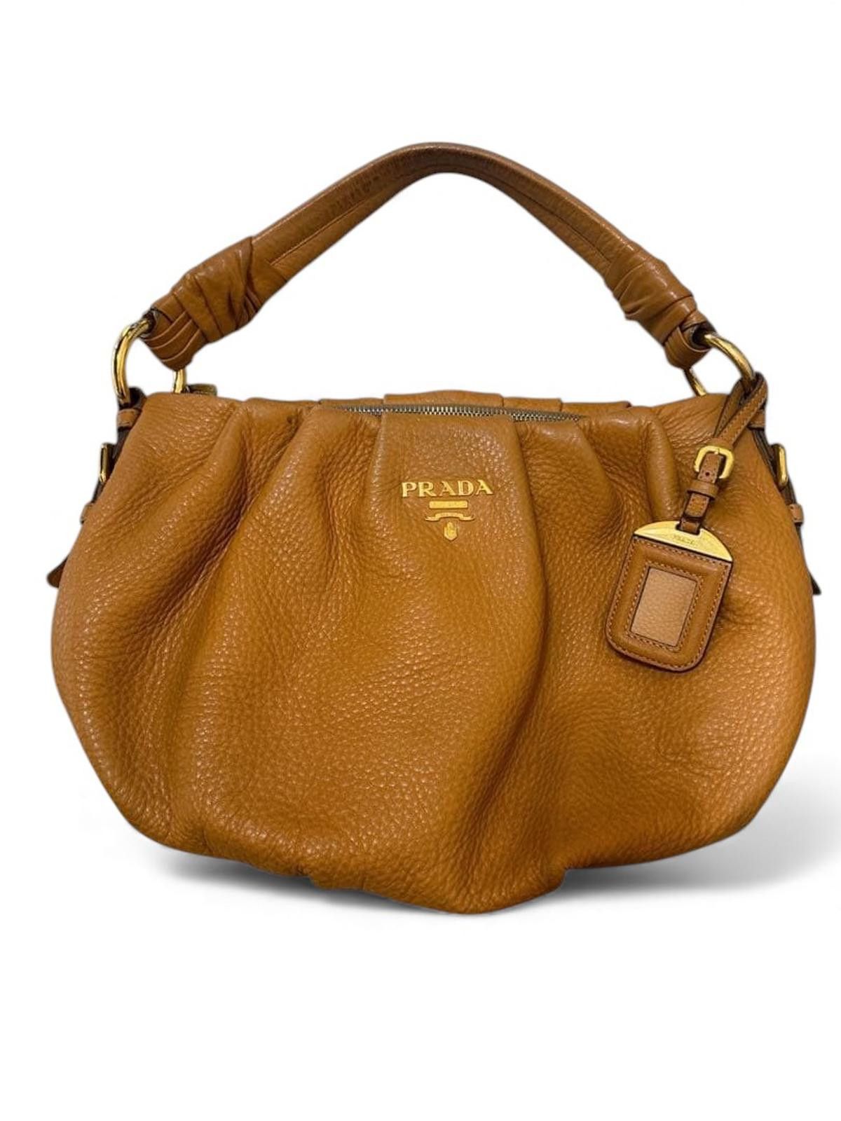 Prada Prada - Brown Leather Handbag Size ONE SIZE - 2 Thumbnail