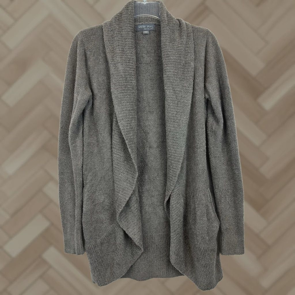 Vintage Barefoot Dreams Cardigan Sweater Womens XS Open Gray Nylon Rayon Regular Long Sleeve Size XS / US 0-2 / IT 36-38 - 1 Thumbnail