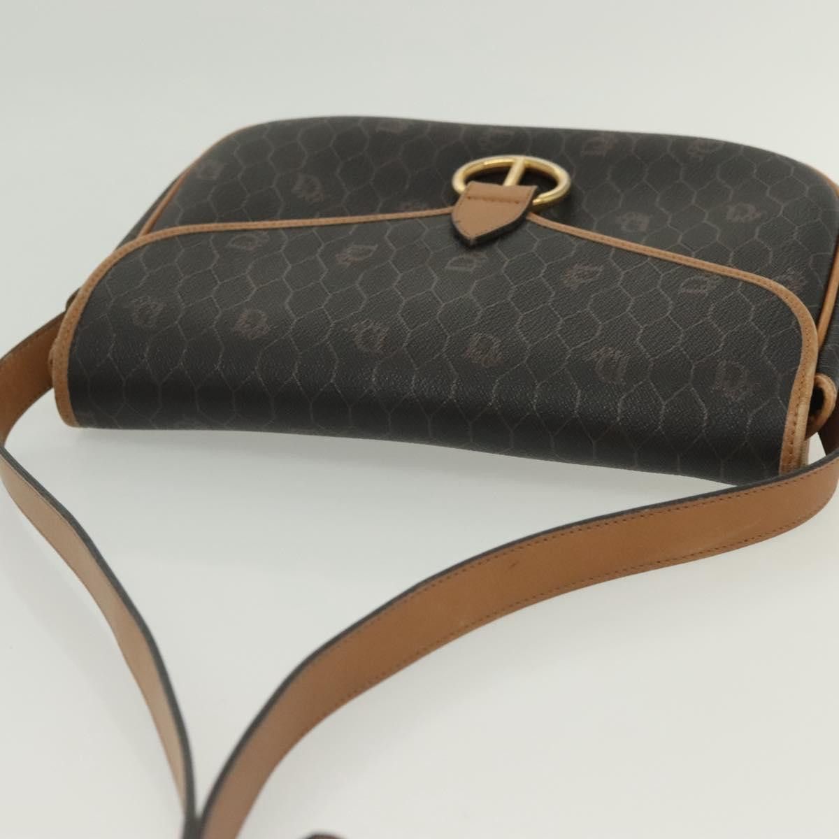 Dior DIOR Honeycomb Canvas Shoulder Bag Pvc Black Gold Size ONE SIZE - 6 Thumbnail