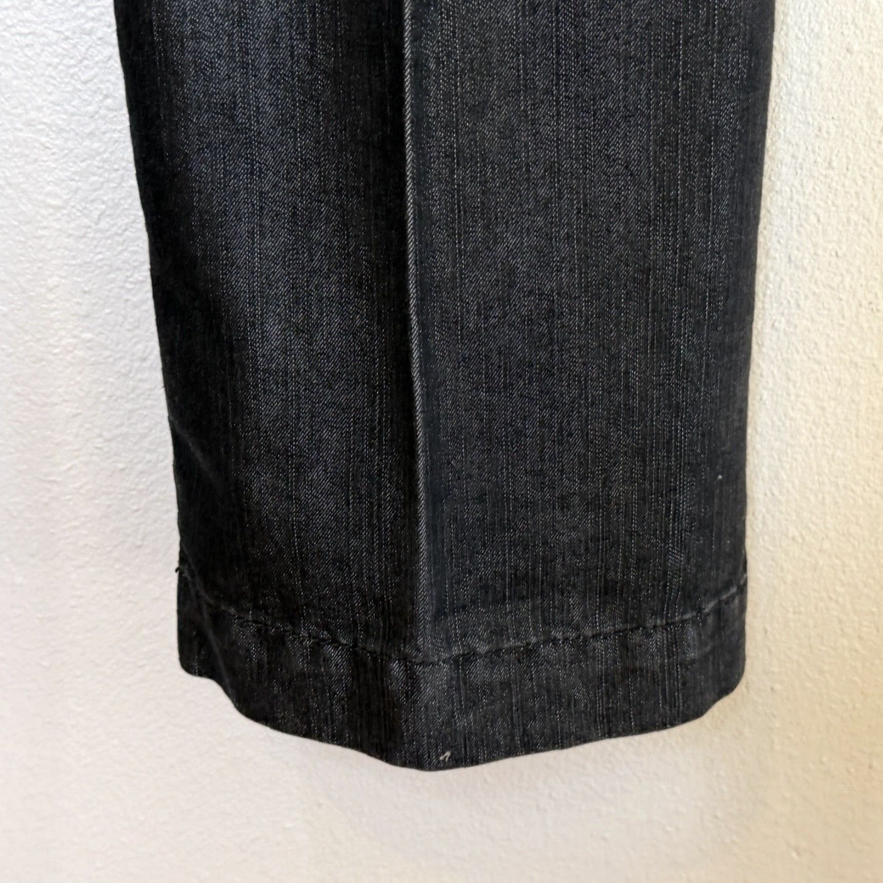 Vintage Chico's Pants Womens 2.5 Regular Charcoal Metallic Straight Leg Flat Front 31in Inseam Stretch Dress/Business Casual Workwear Trousers Size 26" / US 2 / IT 38 - 7 Thumbnail