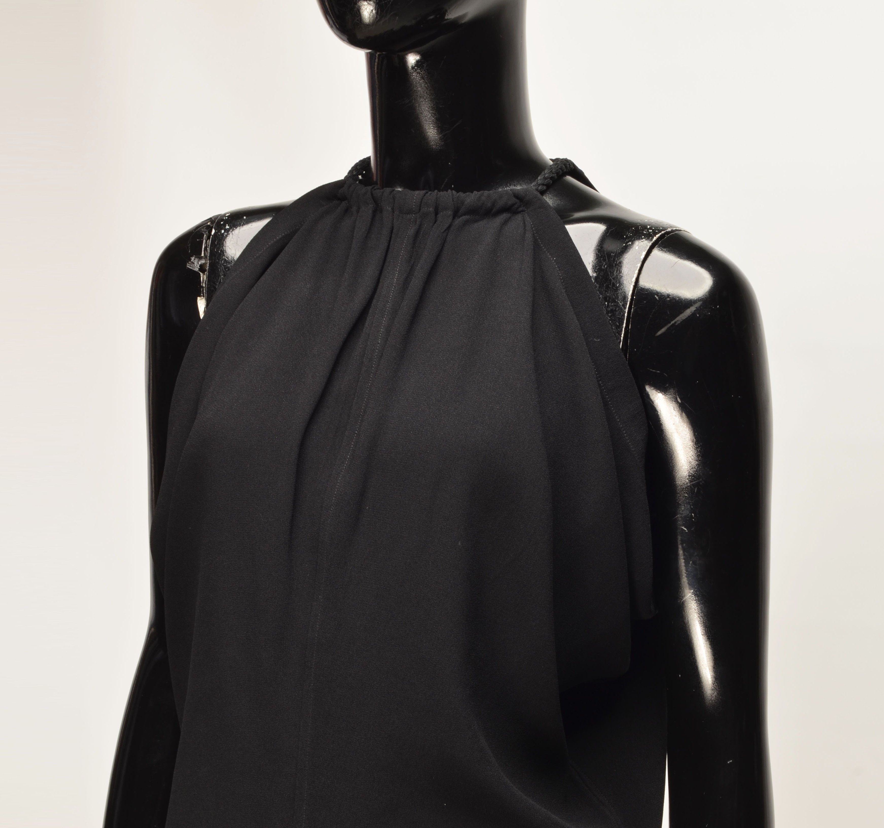 Yves Saint Laurent Vntg Saint Laurent Halter Neck Blouse Draped Sleeveless Top Size S / US 4 / IT 40 - 2 Thumbnail