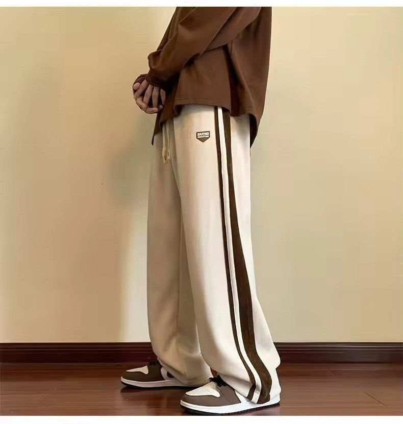 Japanese Brand Casual Pants Loose Color Blo Striped Wide Leg Sweatpant Size US 29 - 5 Thumbnail