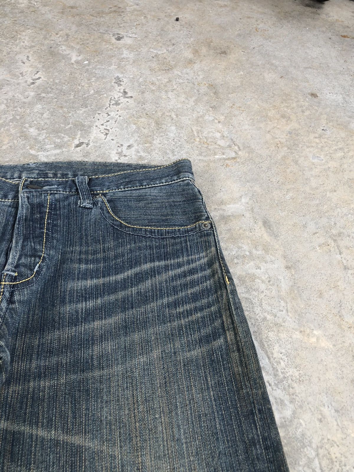 Who Decides War Japanese Takeo Kikuchi Flared Jeans Distressed Jeans Size US 31 - 15 Thumbnail