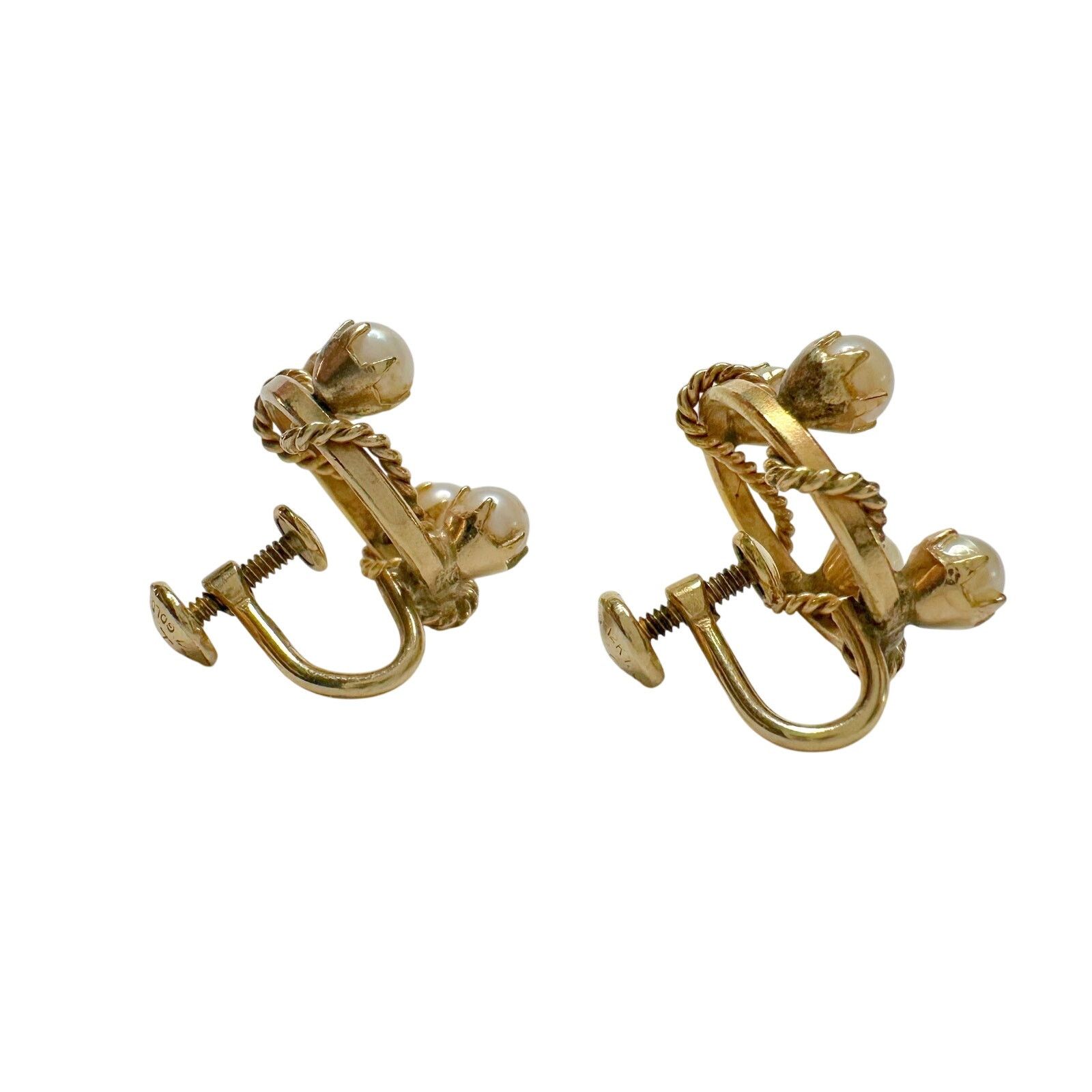 Other 1950's Henry Griffith & Sons Gold Filled Screw back Earrings Size ONE SIZE - 5 Thumbnail