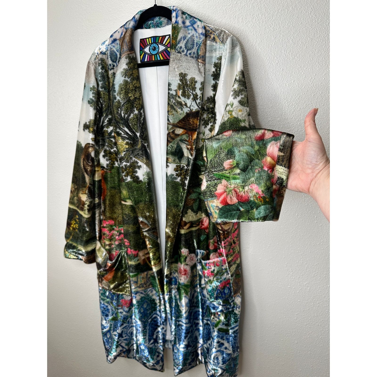 Libertine Libertine Tie Waist House Coat Long Sleeve Green 3X / XL Size XL / US 12-14 / IT 48-50 - 1 Thumbnail