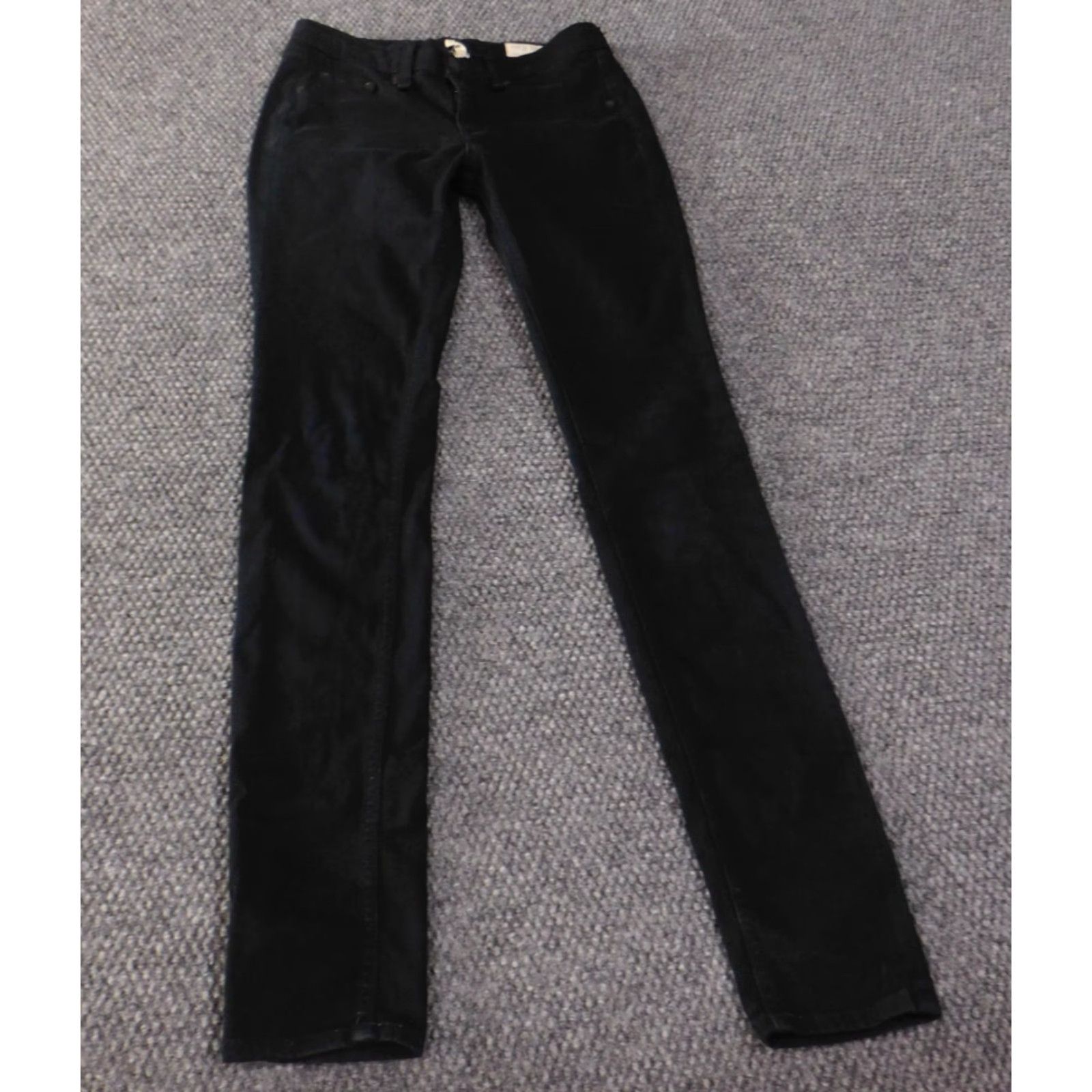 Rag & Bone rag bone jeans women size 25 legging black stretch denim retro Size 42" / US 20 - 2 Thumbnail