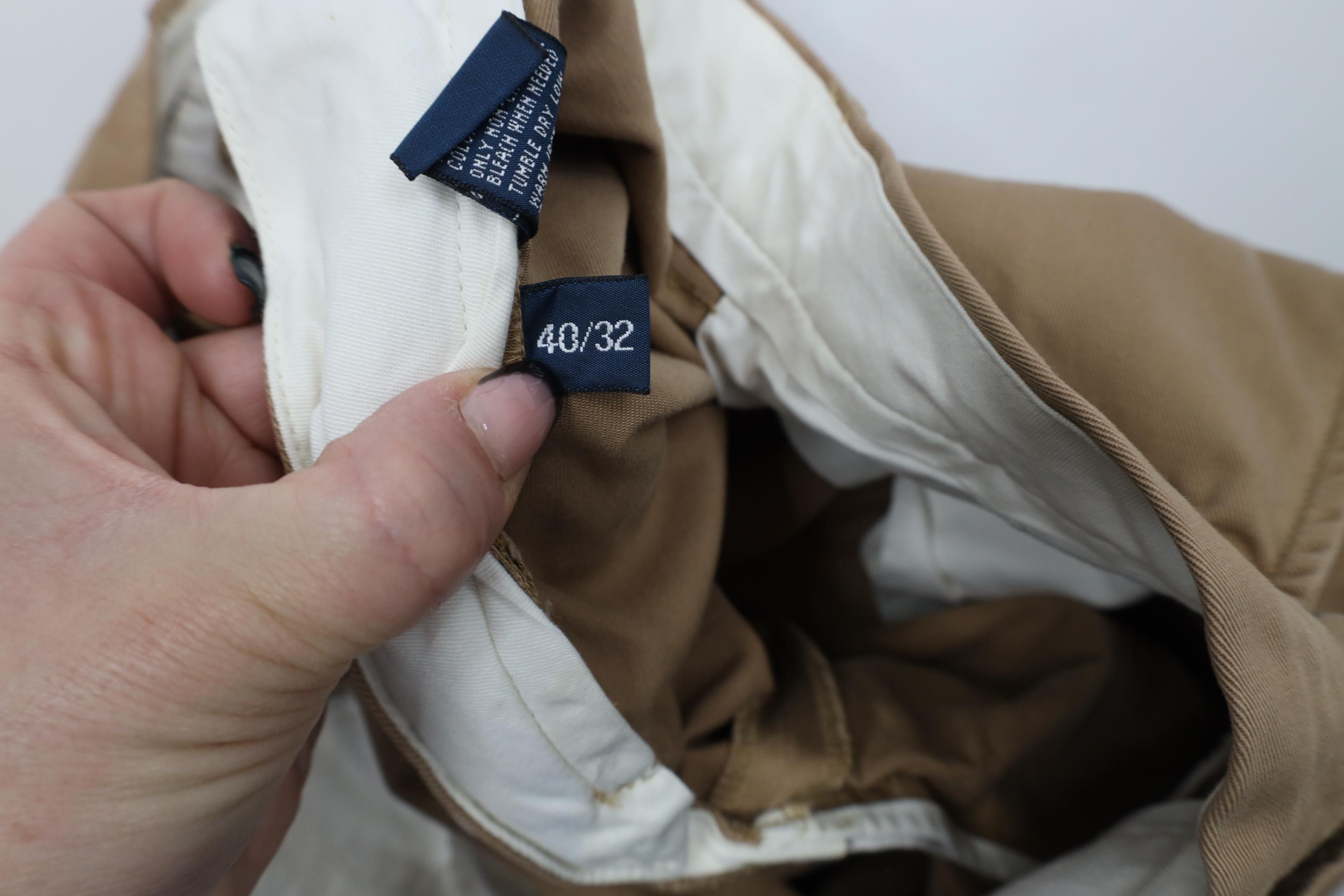 Polo Ralph Lauren Vintage 90s Ralph Lauren Wide Leg Chino Pants Brown Cotton Size US 40 / EU 56 - 8 Thumbnail