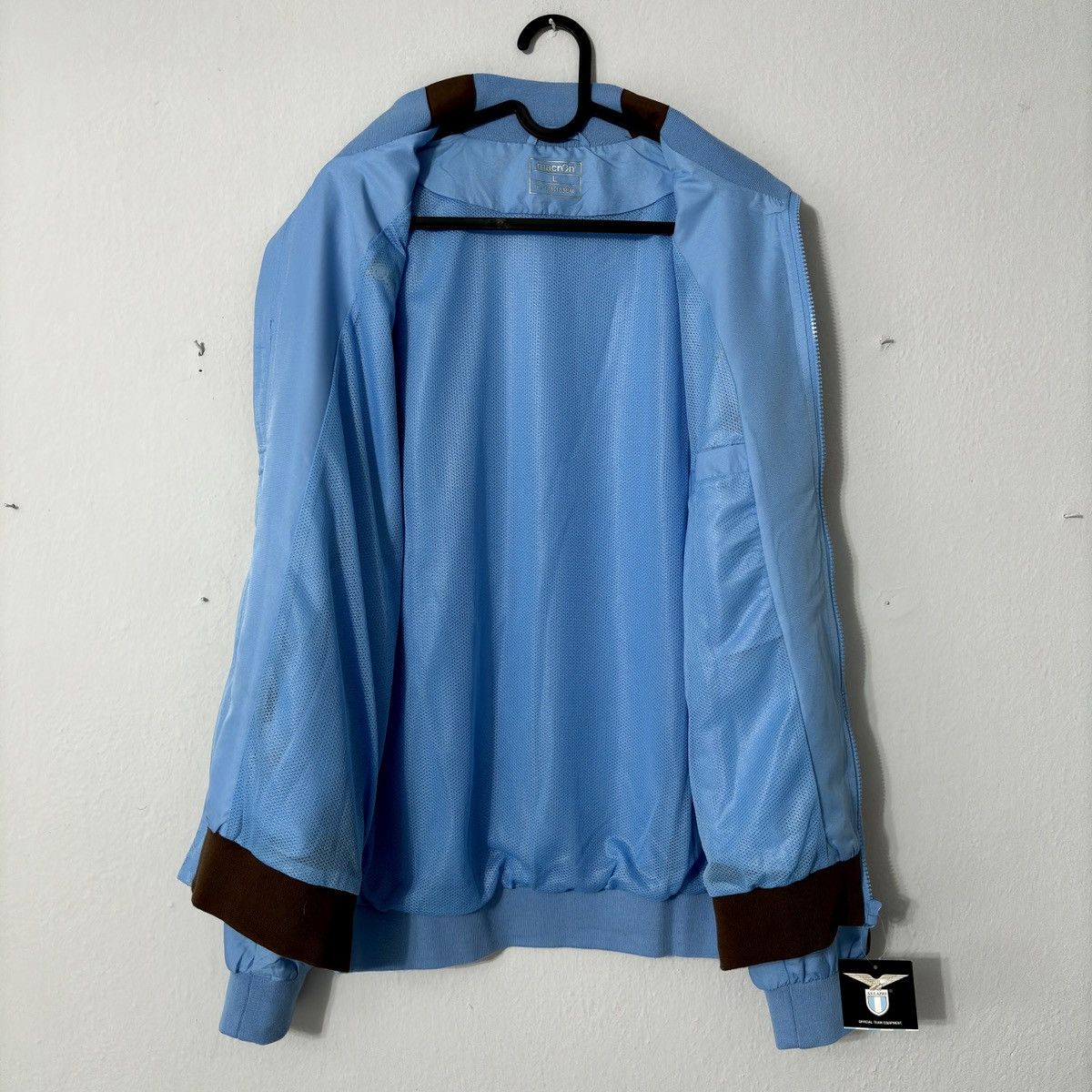 Macron NEW 2014 2015 Lazio Roma Macron Soccer Tracksuit Jacket Top Size US L / EU 52-54 / 3 - 8 Thumbnail