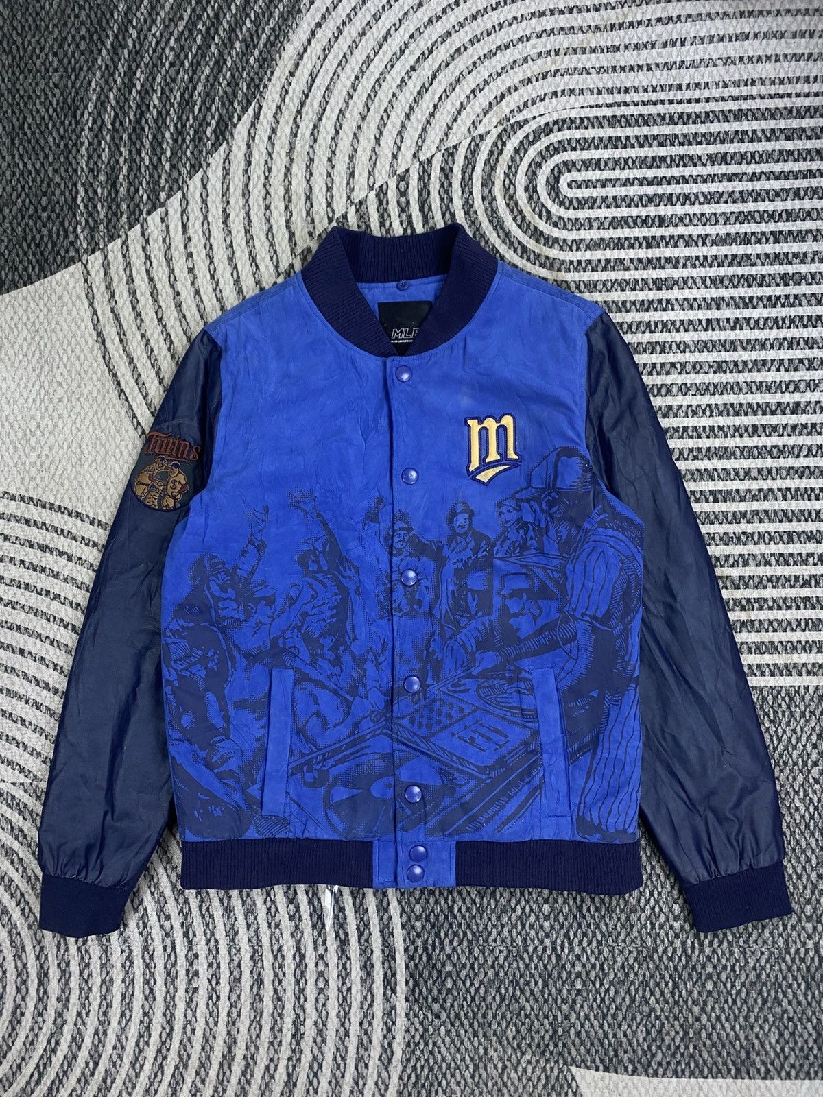MLB Vintage MLB Minesota Twin Graphic Varsity Jacket Blue Jacket Size US M / EU 48-50 / 2 - 1 Thumbnail