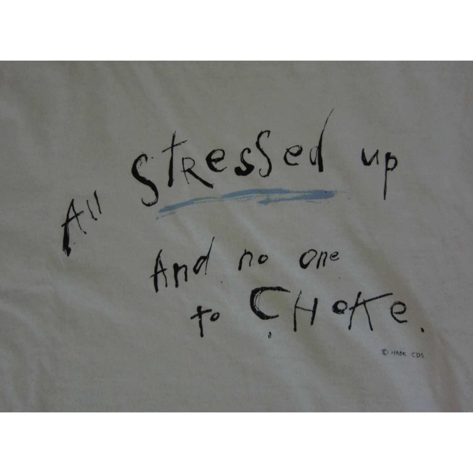 Vintage VINTAGE Screen Stars T-Shirt Mens Large White Crew Neck Short Sleeve Stressed Out 80s 90s Classic Size US L / EU 52-54 / 3 - 3 Thumbnail