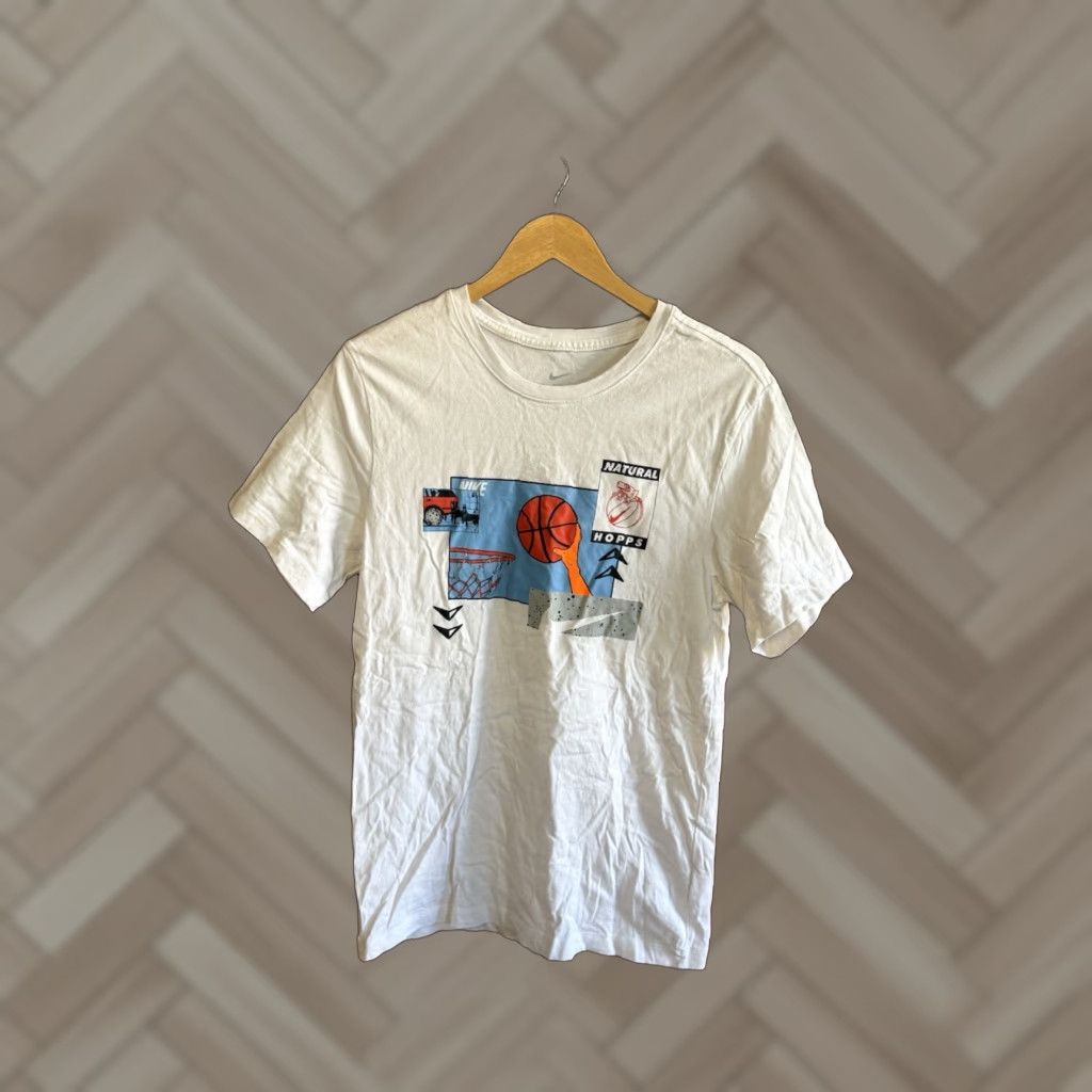 Nike Nike Mens Short Sleeve T-Shirt Basketball White S Size US S / EU 44-46 / 1 - 1 Thumbnail